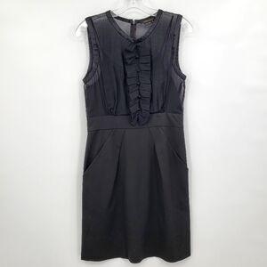 BCBGMaxAzria Black Casual Mini Ruffle Dress